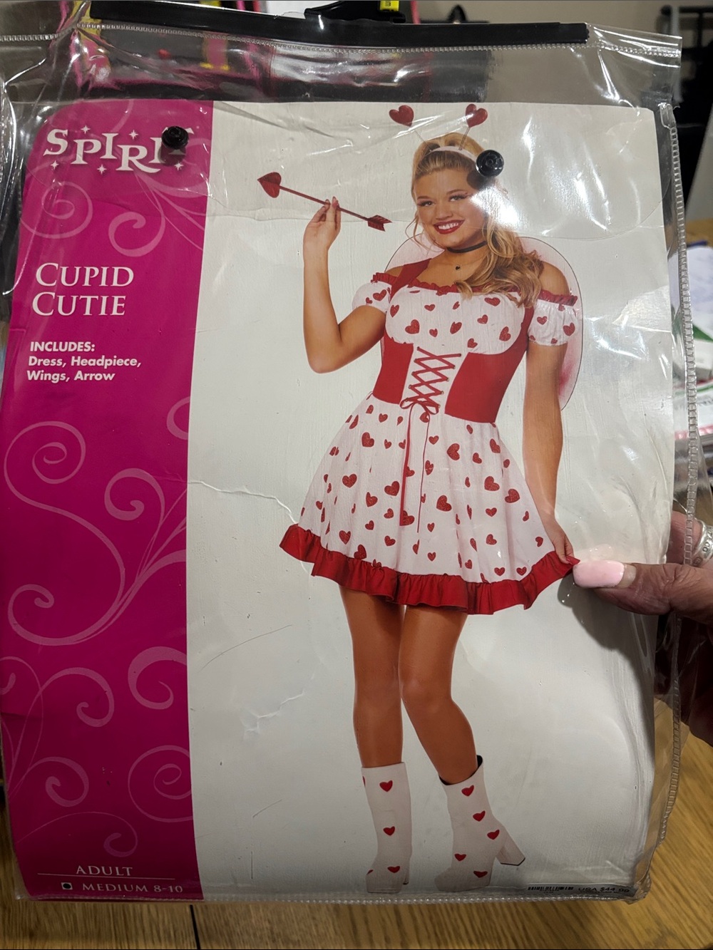 Spirit Cupid Cutie Costume in Red and White